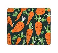 eeprty Happy carrot seamless pattern Stable Grip Mouse Pad Desk Mat, Lock Edge with Non-Slip Rubber Bottom for Computer Laptop PC