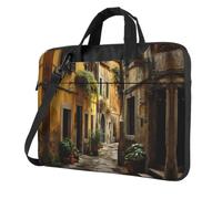 eeprty Italian Old Street Print Stylish Printed Laptop Bag Modern Retro Computer Tote For Her Unique Birthday Gift