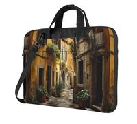 eeprty Italian Old Street Print Stylish Printed Laptop Bag Modern Retro Computer Tote For Her Unique Birthday Gift