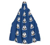 eeprty Louisiana State Flag Renaissance Fair Robe,Adult Hooded Cloak Long Cape,For Larp Medieval Cosplay Costume