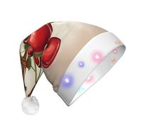 eeprty Lovely Sweet Red Cherry 1 Led Christmas Hat Led Santa Hat For Adult,Led Hats,For Christmas Carnival Party