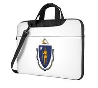 eeprty Massachusetts State Flag Print Stylish Printed Laptop Bag Modern Retro Computer Tote For Her Unique Birthday Gift