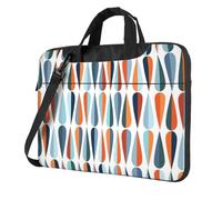 eeprty Mid Century Modern Retro With Drop Shapes Print Stylish Printed Laptop Bag Modern Retro Computer Tote For Her Unique Birthday Gift