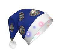 eeprty New Hampshire State Flag Led Christmas Hat Led Santa Hat For Adult,Led Hats,For Christmas Carnival Party