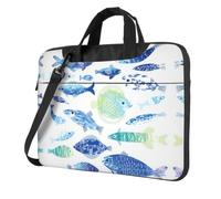 eeprty Ocean Life Print Stylish Printed Laptop Bag Modern Retro Computer Tote For Her Unique Birthday Gift