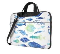 eeprty Ocean Life Print Stylish Printed Laptop Bag Modern Retro Computer Tote For Her Unique Birthday Gift