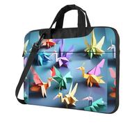 eeprty Origami Multicolor Papercraft Cranes Print Stylish Printed Laptop Bag Modern Retro Computer Tote For Her Unique Birthday Gift