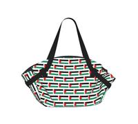 eeprty Palestine flag Printed Foldable Outdoor Blanket With Internal Pockets, Round 94cm Mat for Beach Lawn Outing