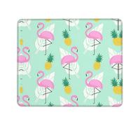 eeprty pink flamingo pineapples Stable Grip Mouse Pad Desk Mat, Lock Edge with Non-Slip Rubber Bottom for Computer Laptop PC