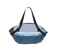 eeprty polar bear Printed Foldable Outdoor Blanket With Internal Pockets, Round 94cm Mat for Beach Lawn Outing