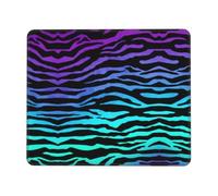 eeprty Purple Blue Green Camouflage Zebra Stripes Stable Grip Mouse Pad Desk Mat, Lock Edge with Non-Slip Rubber Bottom for Computer Laptop PC