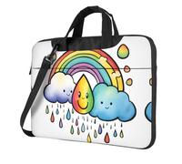 eeprty Rainbow Clouds Raindrop 1 Print Stylish Printed Laptop Bag Modern Retro Computer Tote For Her Unique Birthday Gift