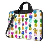 eeprty Rainbow Pineapple Print Stylish Printed Laptop Bag Modern Retro Computer Tote For Her Unique Birthday Gift