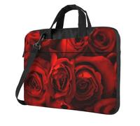 eeprty Red Rose Print Stylish Printed Laptop Bag Modern Retro Computer Tote For Her Unique Birthday Gift