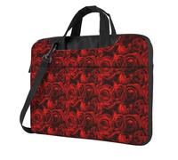 eeprty Red Rose Print Stylish Printed Laptop Bag Modern Retro Computer Tote For Her Unique Birthday Gift