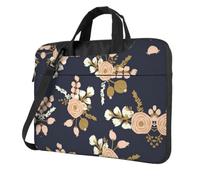 eeprty Rose Floral Pattern Flower Drawn Print Stylish Printed Laptop Bag Modern Retro Computer Tote For Her Unique Birthday Gift