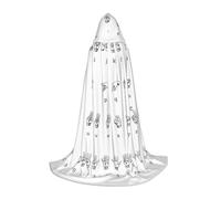 eeprty Sign Language Alphabet Hooded Cape For Teenagers Stage Performance Theater Costume Gothic Fantasy Medieval Long Cape