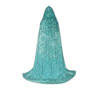 eeprty Small Dot Tiles Shape Hooded Cape For Teenagers Stage Performance Theater Costume Gothic Fantasy Medieval Long Cape