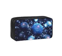 eeprty Spiritual Art Printed Canvas-Style Pen Case, Roomy Zippered Pouch with Handle for Daily School Office Art