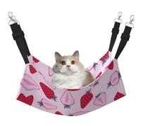 eeprty Strawberry Pattern Pet Cage Hammock,Warm Pet Hammock,Soft Hanging Cat Bed Mat Winter Warm