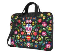eeprty Sugar And Skulls And Flowers Print Stylish Printed Laptop Bag Modern Retro Computer Tote For Her Unique Birthday Gift