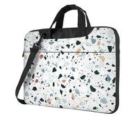 eeprty Terrazzo Marble Pastel Print Stylish Printed Laptop Bag Modern Retro Computer Tote For Her Unique Birthday Gift