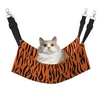 eeprty Tiger Stripes Orange Pattern Pet Cage Hammock,Warm Pet Hammock,Soft Hanging Cat Bed Mat Winter Warm