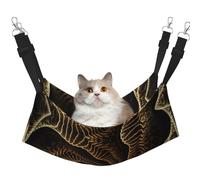eeprty Yellow Abstract Spiral Pattern Pet Cage Hammock,Warm Pet Hammock,Soft Hanging Cat Bed Mat Winter Warm