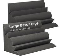 Eerbaier 2 Pack Large Bass Traps, 19.5” x 16.5” x 12” Super Chunk Bass Trap Soundproof for Home studio and Recording Insulation, Low to High Frequency Sound Absorbing Foam