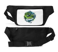 Eerie Digital Phantom Figure Unisex Waist Bag Black