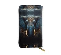 Eerie Elephant Long leather wallet, portable credit card holder, zippered coin purse, and ID compartment