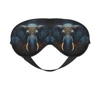 Eerie Elephant Prints Double-Sided Eye Mask Adjustable Design Light-Blocking and Breathable Suitable for Rest and Travel.