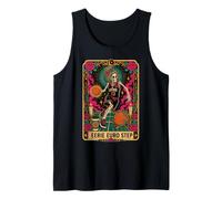 Eerie Euro Step Skeleton Basketball Tarot Card Tank Top