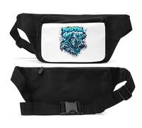 Eerie Hooded Digital Phantom Unisex Waist Bag Black
