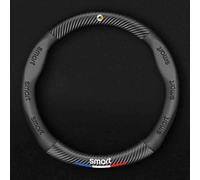 eeRmda Car Steering Wheel Cover, for Smart 450 451 453 Fortwo Forfour, Anti-Slip Breathable Car Steering Wheel Cover, Steering Wheel Protector Steering Wheel Cover Accessories,Black