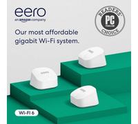 Eero 6+ Mesh Wi-Fi Router 1.0 Gbps Ethernet Coverage Up To 420 M 2 Connect 75+ Devices 3-Pack 2022 Release