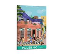 EERS BUENOS AIRES - Palermo Soho Vintage Travel Poster Poster Decorative Painting Canvas Wall Posters And Art Picture Print Modern Family Bedroom Decor Posters 16x24inch(40x60cm)