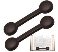 Eersida 2 Pieces Weighted Bookmarks Book Weight Page Holder Rubber Book Weight Bookmark Portable Weighted Rubber Page Holder for Kids Adults Reading (Brown)