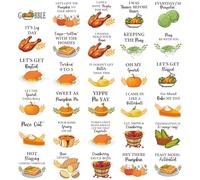 Eersida 30 Sheets Thanksgiving Iron on Transfers for T-Shirts Humor Funny Family Saying Printed Fall Transfers Ready to Press Heat Transfer Vinyl Matching Thanksgiving Puns for Clothes Bag Pillow