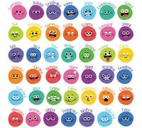 Eersida 800 Pieces Face Emotional Feelings Stickers Funny Mood Stickers for Kids Emotional Support Sticker Mental Health Cute Teachers Reward Sticker for Classroom Home School Supplies(Colorful)