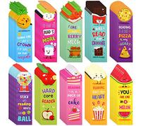 Eersida 90 Pieces Scratch and Sniff Scented Bookmarks Fruit Food Theme Sayings Bookmarks Sayings Assorted Cute Scented Gifts for Learning Reading Rewards Food Lovers, 10 Styles(Classic)