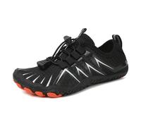 Eestfy Lightweight Water Shoes for Men Women Quick Drying Mesh with Drawstring Closure Barefoot Feel Aqua Socks for Fishing, Hiking, Beach Walk,Black,8.5 UK