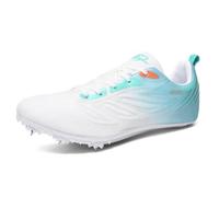 Eestfy Men & Women Breathable Track and Field Spikes, Mesh Running Shoes with Stylish Athletic Design for Sprint and Mid-Distance Training,Blue,4.5 UK