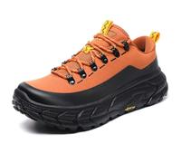 Eestfy Men & Women Supportive Hiking Shoes Stable-Cushion Design Waterproof Breathable Mesh Anti-Slip Grip for Long Walks Mountain Trails Outdoor Trekking Multiple Sizes,Orange,8 UK
