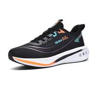 Eestfy Unisex Athletic Running Sneakers Lightweight Mesh Design with Soft Cushion Sole for Training & Casual Wear Fashion Style Available,Black,9 UK