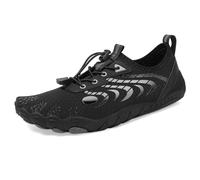 Eestfy Water Shoes for Women & Men Quick-Dry Non-Slip Aqua Sneakers with Breathable Mesh Lightweight Barefoot Swim Shoes for Snorkeling, Surf, Beach & Yoga,Black,4 UK