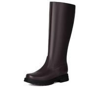 Eestfy Women's Knee High Riding Boots Chunky Block Heel Round Toe Back Zipper Fashion Winter Boots for Country Riding & Autumn Casual Outfits,Brown,14 UK