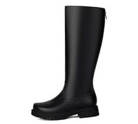 Eestfy Women's Knee High Riding Boots Chunky Block Heel Round Toe Back Zipper Fashion Winter Boots for Country Riding & Autumn Casual Outfits,Black (Velvet),11 UK