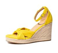 Eestfy Women's Platform Wedge Sandals Rope Sole Open Toe Ankle Strap Shoes