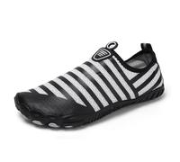 Eestfy Womens Water Shoes Slip On Sneakers Quick Dry Breathable Upper Soft Flexible Fit Non Slip Grip for Beach Walking Fitness Travel,Black,11 UK